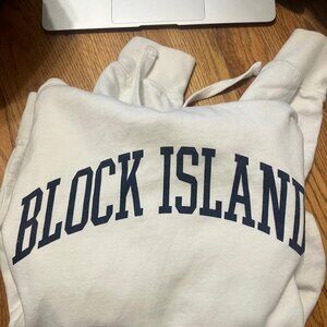 Women's White and Cream Sweatshirt Block Island size XS